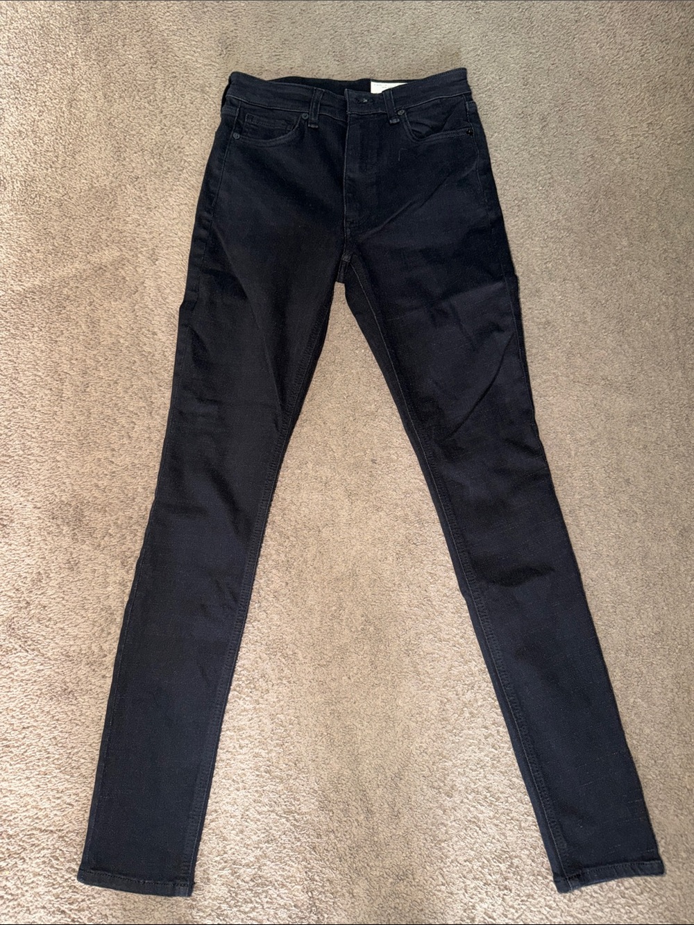 rag & bone Black High-Rise Skinny Jeans